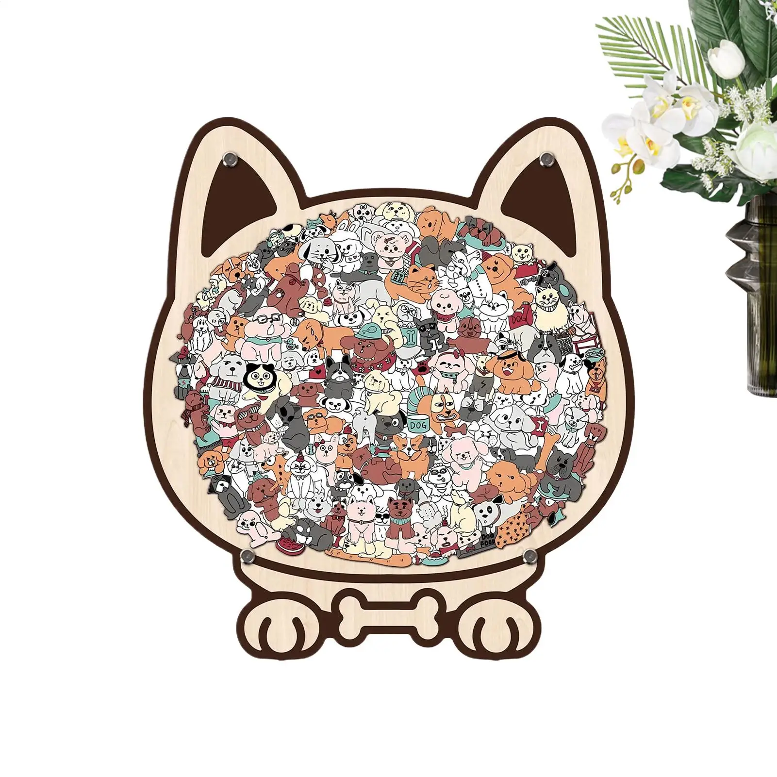 Puzzles en bois pour chiens pour adultes, 135 pièces, Puzzle de défi en forme de chien, pour anniversaire et vacances, éducatif