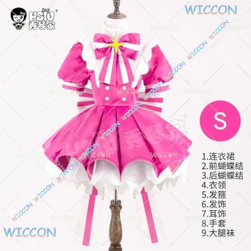 أزياء CyProject SEKAI Mikuku التناسخ الفوري مجموعة كاملة مع عصا سحرية تنورة واسعة متوهجة لعبة أنيمي لعب الأدوار كاوا