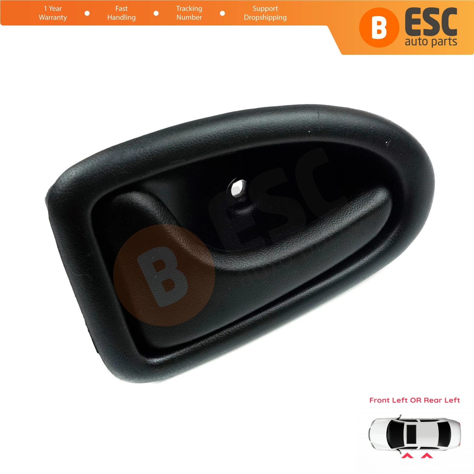 EDP77 Interior Door Opener Handle Left Black 7700434716 for Renault Clio 2 Scenic 1 Trafic Logan 1 Daily 3 Master 2 Movano A