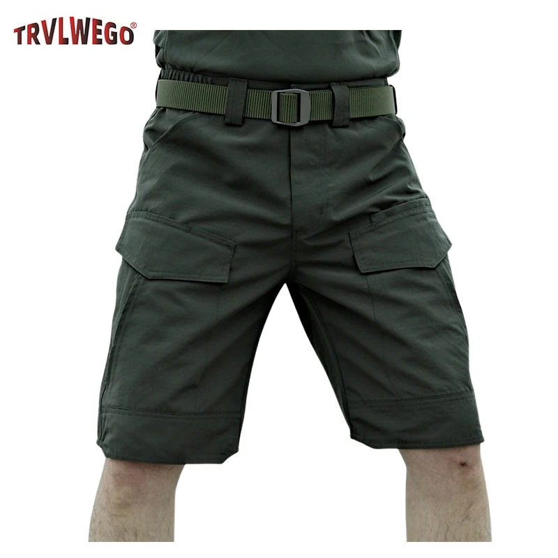 

Summer Men's Casual Cargo Shorts Multi-Pocket Outdoor Workwear Solid Color Pants for Hiking And Travel