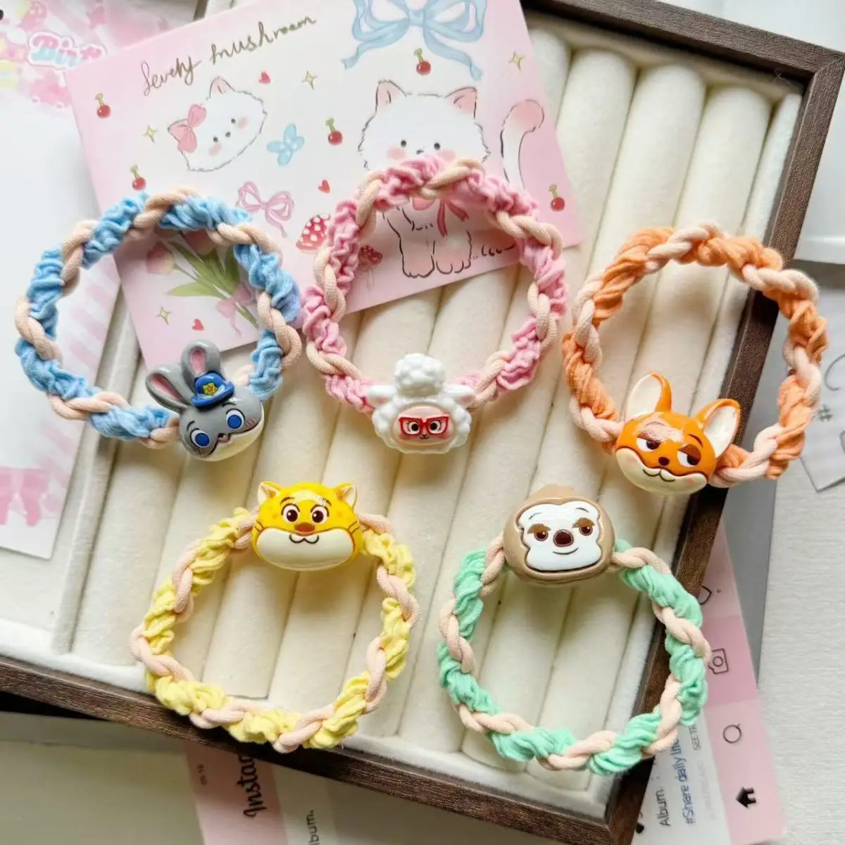 

Резинки для волос «Зоотопия»: Джуди Хоппс и Ник Вайлд, высокоэластичные, плетеные, милые, мультяшные, для девочек, модные аксессуары для волос