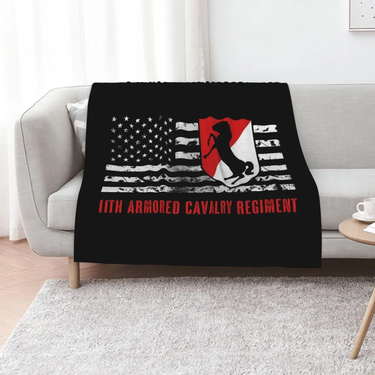 

11th Armored Cavalry Regiment Throw Blanket christmas gifts Retros cosplay anime Thermal Blankets