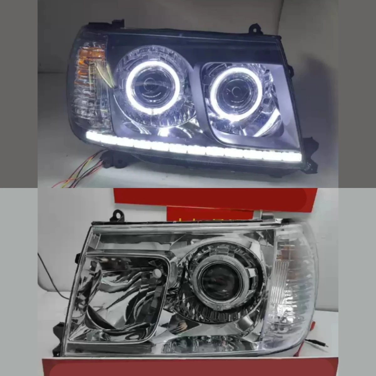 LED Daytime Running Light for Toyota Land Cruiser LC100 4500 4700 98-05 Modified Single-Piece Headlight Assembly