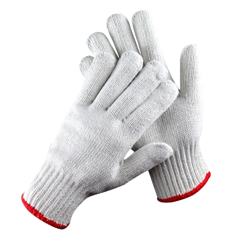 

12Pairs Cotton Work Gloves Work Gloves For Painter Mechanic Industrial Warehouse Gardening Construction Men & Women