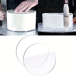 2pcs Acrylic Round Cake Disc 4/6/8/10inch Reusable Happy Birthday Cake Base Plate DIY Cakes Tools