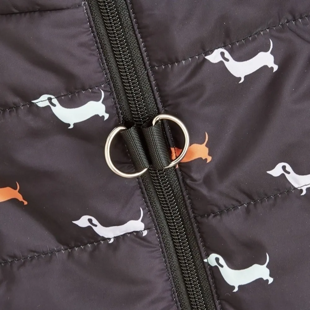 New Soft Warm Pet Dog Coat Puppy Pattern Plus Cotton Pet Dog Clothing Zipper with Leash Hook Winter Puppy Coat For Dogs Cats