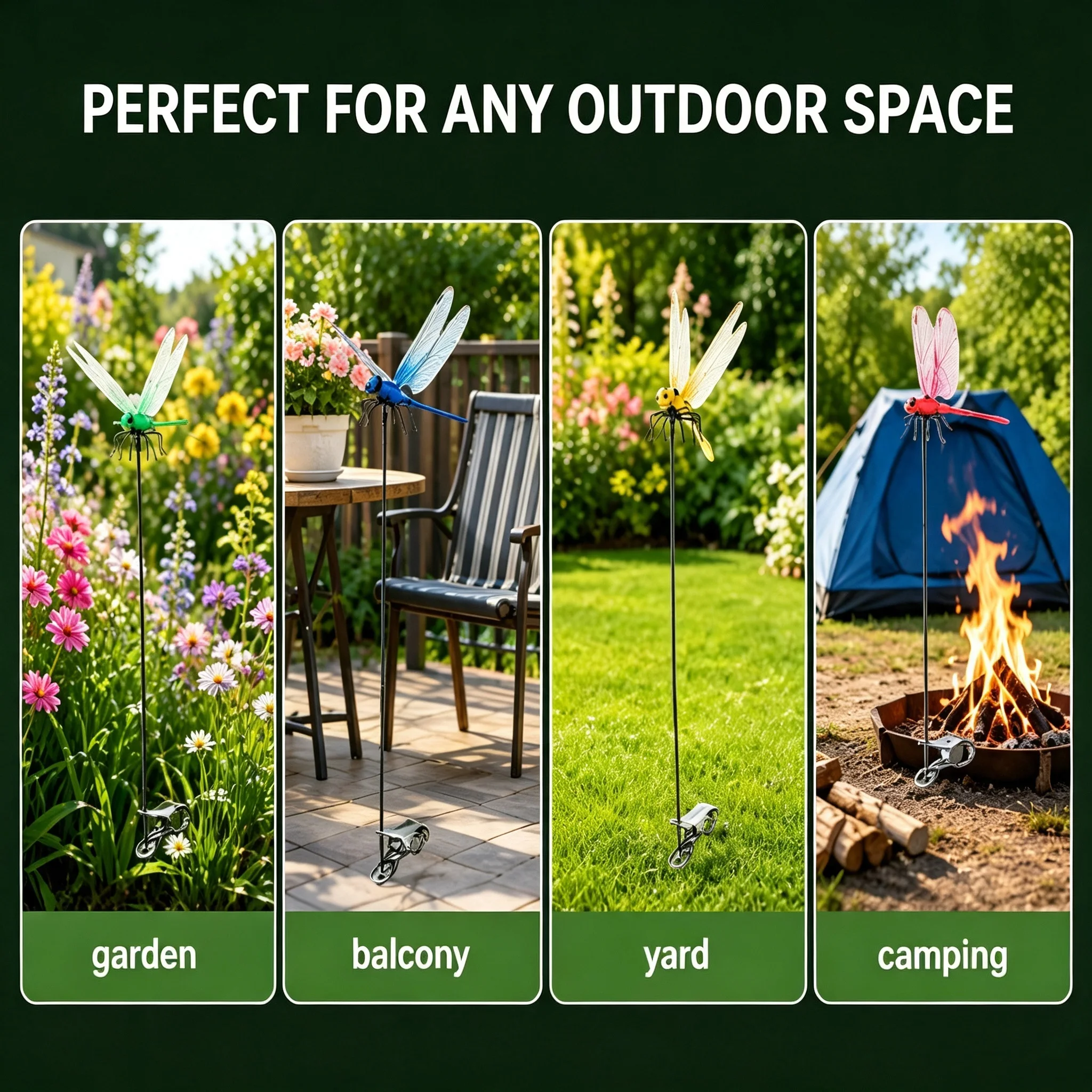 12-Piece Flying Dragon Mosquito Repellent Clips, Suitable For Home Gardening Decoration. Perfect For Camping, Fishing And Daily Outdoor Activities. Compact And Easy To Carry, They Can Be Easily Fixed And Enhance Your Outdoor Experience.