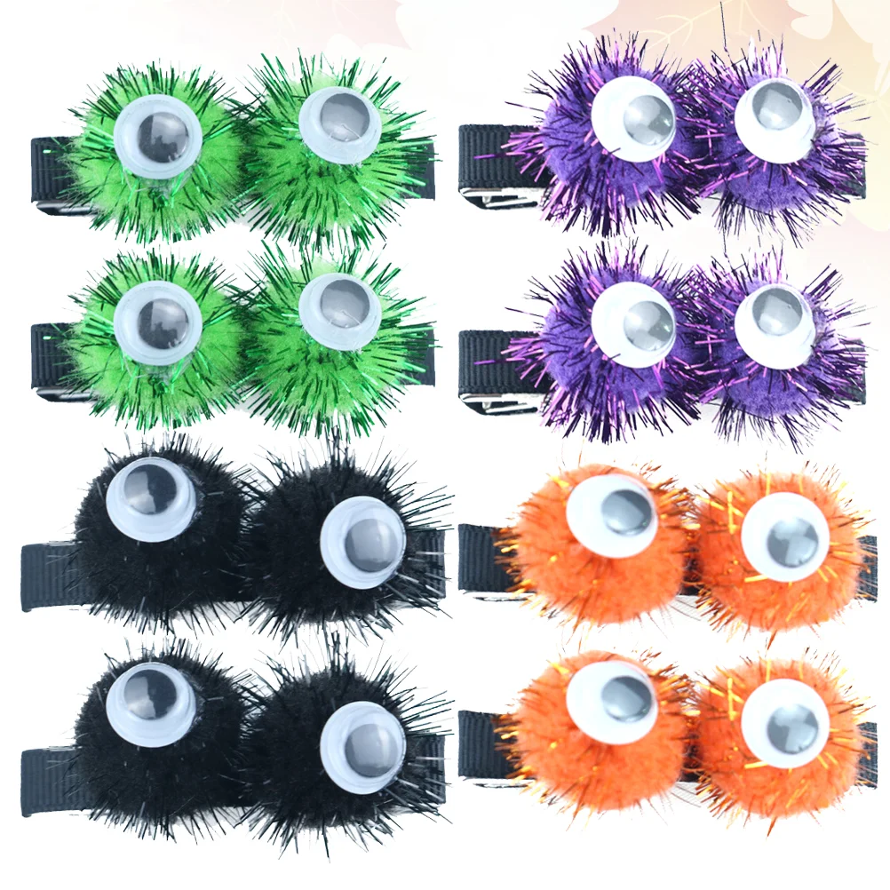 4 Pairs European and American Baby Hair Barrettes Kids Clip for Halloween Clips