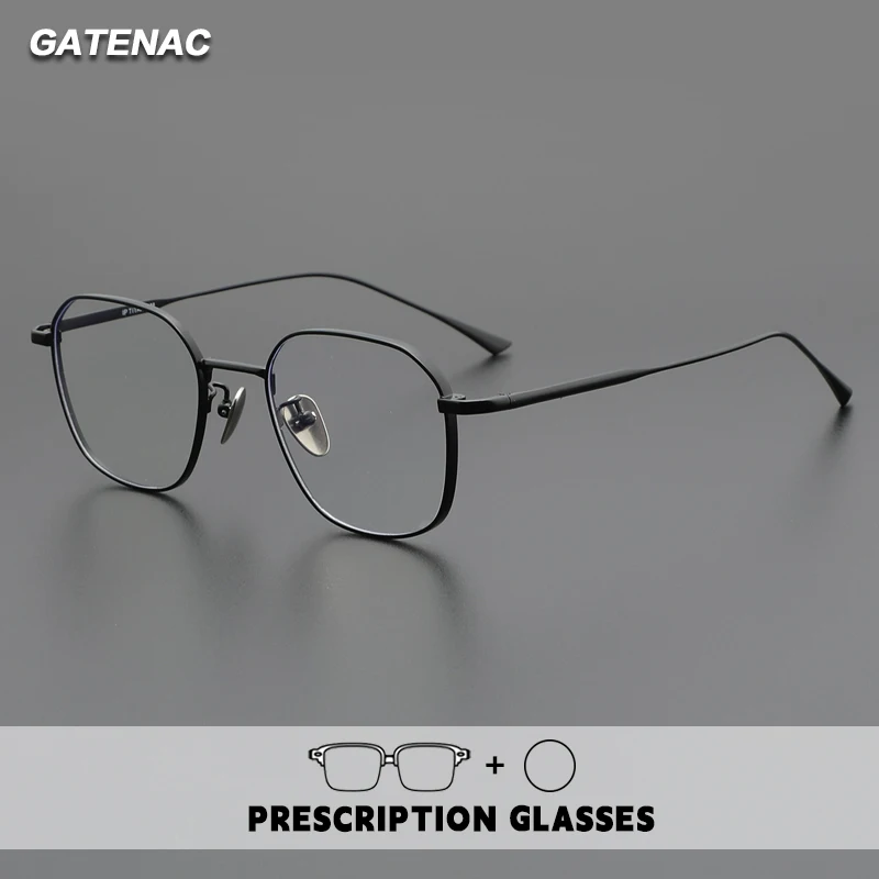 

Gatenac, очки для чтения из чистого титана, мужские ультралегкие, с защитой от синего света, фотохромные оптические очки по рецепту, женские очки