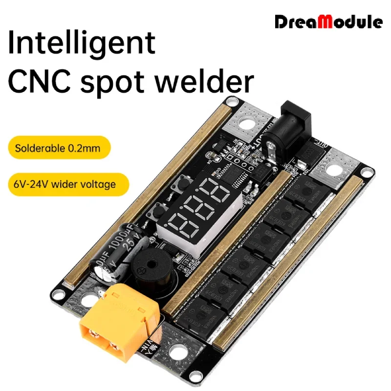 

GX591 12V 99-Speed Digital Spot Welder DIY kit For 18650 Lithium Battery Mini Welding Machine Control Board 0.1-0.2mm Weldable