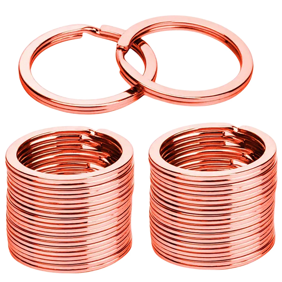 30/50/80 Stück 1 Zoll offene Schlüsselringe, flache Schlüsselringe für Schlüsselanhänger, Heimorganisation, Autoschlüssel, DIY-Bastelarbeiten