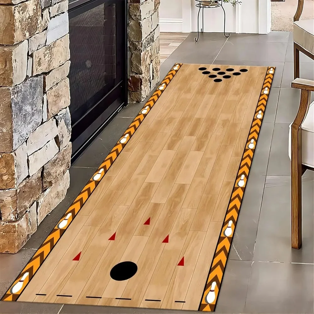 Kinderspielteppich Bowlingbahn Stadtstraßen-Eisenbahngleis-Design Heimdekoration für Spielzimmer Kinderzimmer Schlafzimmer-Dekor