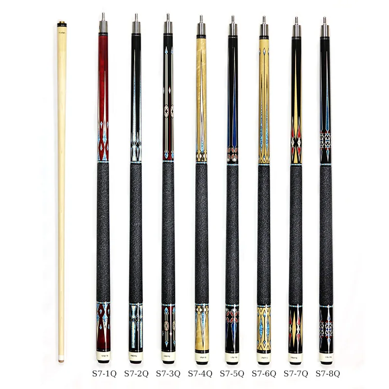 مجموعة عصا البلياردو الاقتصادية 1/2 مقاس 58 بوصة من خشب القيقب الكندي مع طرف 12.5 مم، علبة عصا جلدية، قفاز بألوان عشوائية، منشفة #2