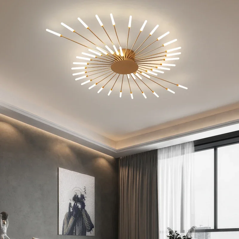 Fuochi d'artificio di design moderno lampadario a Led per soggiorno sala da pranzo vendita calda decorazioni per la casa apparecchi di illuminazione lampada da soffitto