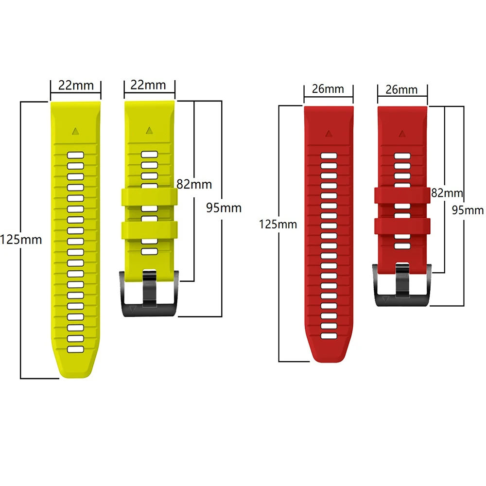 Ремешок силиконовый для Garmin Fenix 7 7x6x6 Pro 5x5 Plus 945 935, быстросъемный двухцветный браслет для наручных часов, 22/26 мм