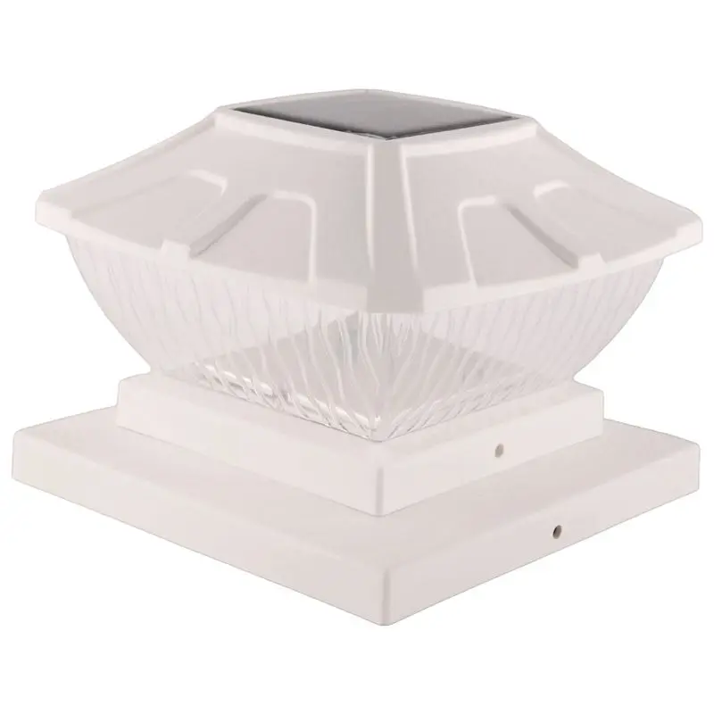 A36T-Solar Post Cap Lights Outdoor - 4 Pack 2 Modes Solar Deck Fence Lights, IP65 Waterproof Solar Powered Light Posts White