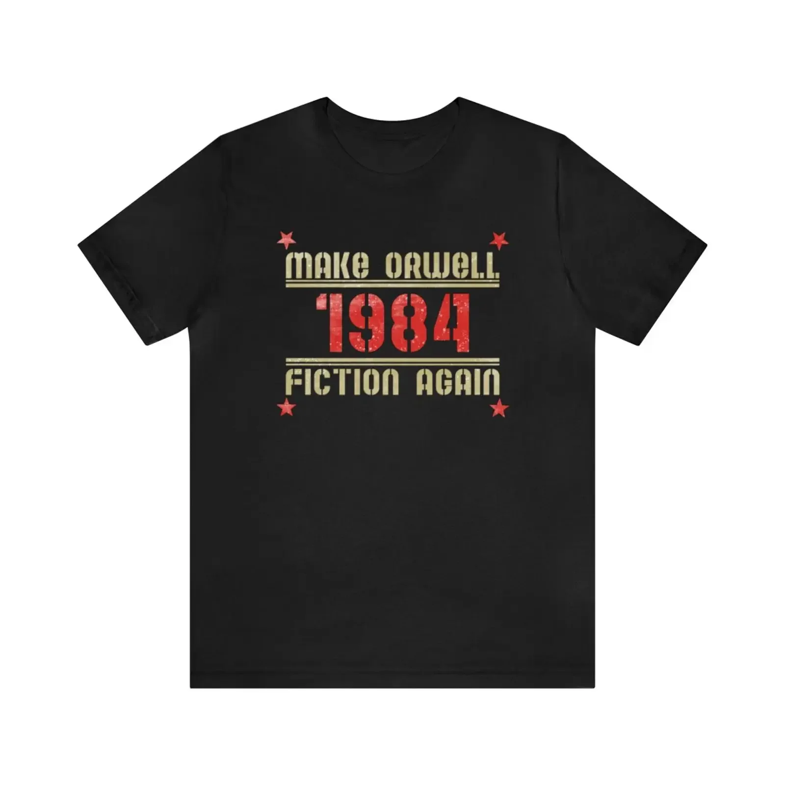 Camiseta Make Orwell Fiction Again 1984 George Book Big Brother Image 1 de 2 vintage lavada transpirable elástica