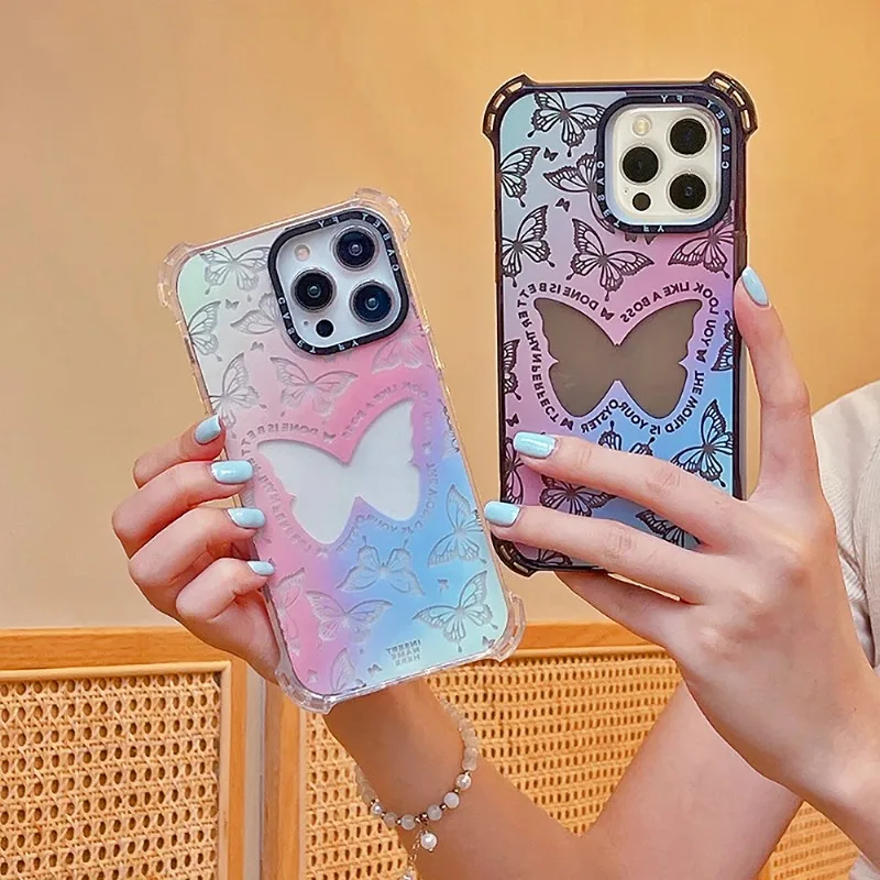 

Fashion butterflies case Transparent Phone Cases For iphone 15 pro max cases iPhone 11 case Soft Protection Shockproof Covers