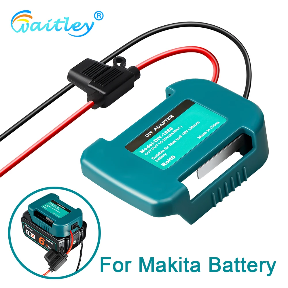 Convertidor adaptador de batería externa para batería MT Makita de 14V/18V, caja de herramientas eléctricas DIY, kit de accesorios de enchufe mod,