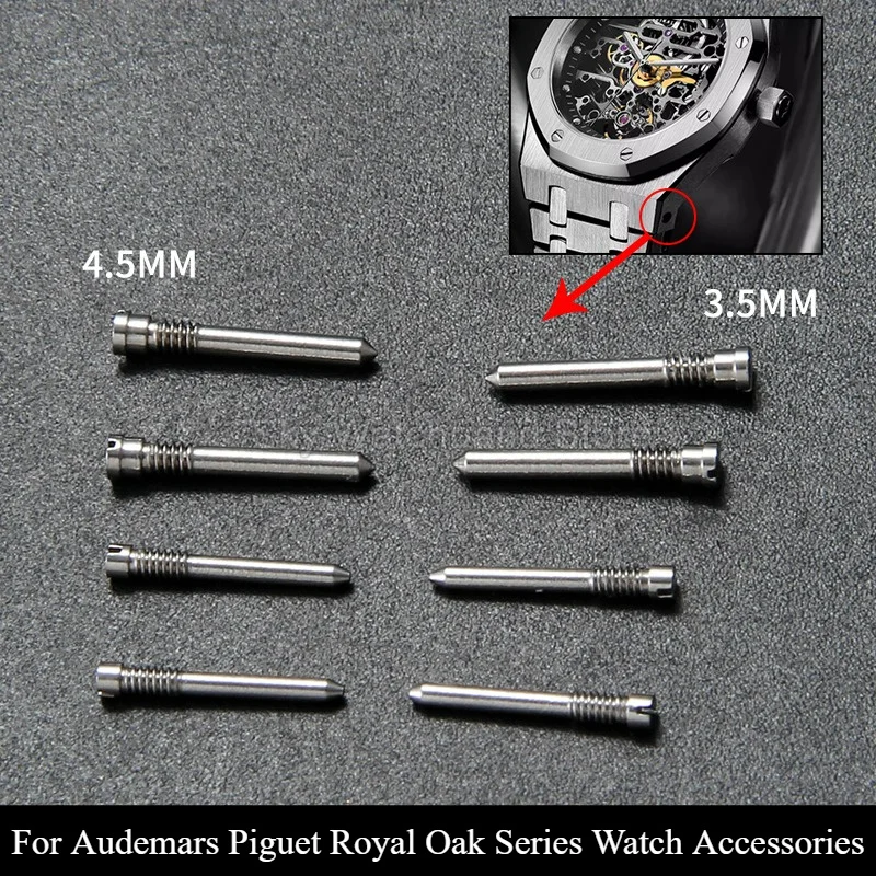 Edelstahl-Uhrenarmband-Schraubstift-Zubehör für Audemars Piguet 15400 15500 15710 3,5 4,5mm Passt Perfekt in das Original-Verbindungsloch