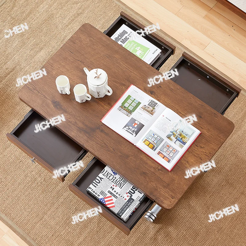 HR I1 Простой многофункциональный подъемный журнальный столик Обеденный стол двойного назначения для маленькой квартиры Выдвижной гостиной Бытовой F