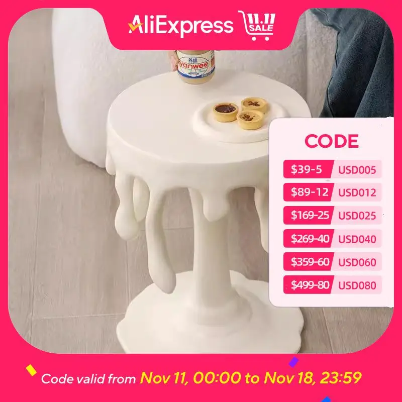 

Modern Round Side Table Aesthetic Centerpiece Tray Cute Designer Coffee Table Nordic White Unique Stolik Kawowy Home Furniture