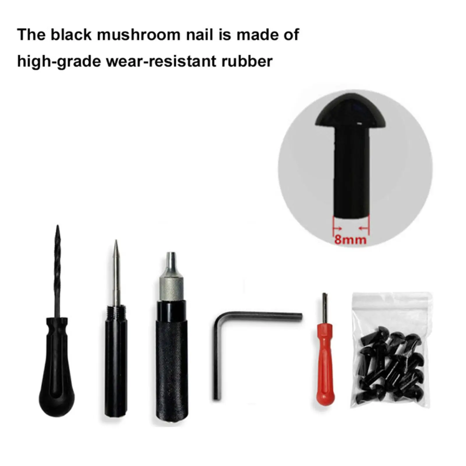 

Easy Handling Tyre Repair Kit Lightweight Aluminum Alloy Tools Set for Car and Motorcycle Tire Fix