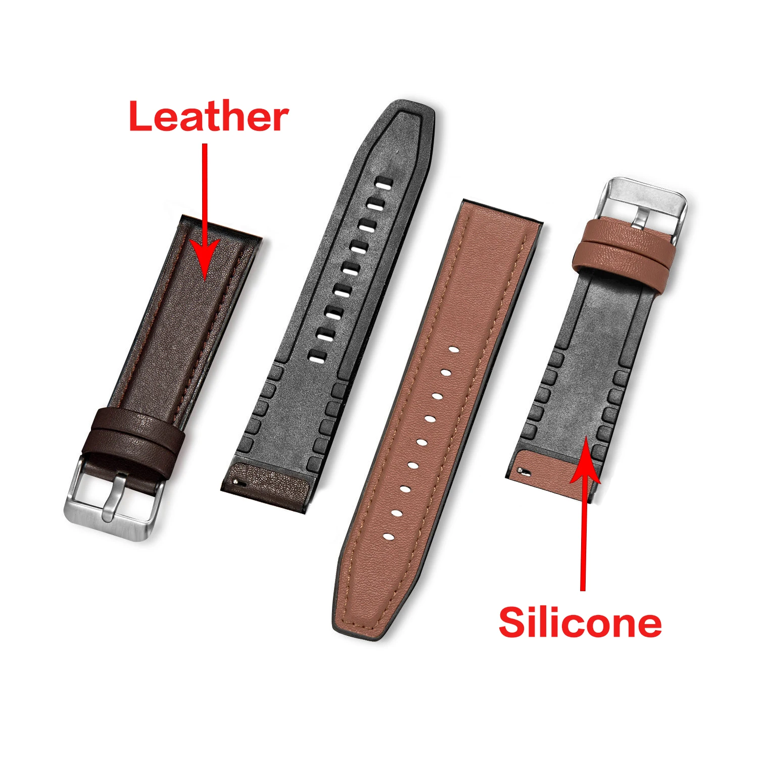 22mm Leather Watch Band for Huawei GT2 Pro Silicone Watch Strap Replacements Honor Magic Watch2 46mm Mens Strap