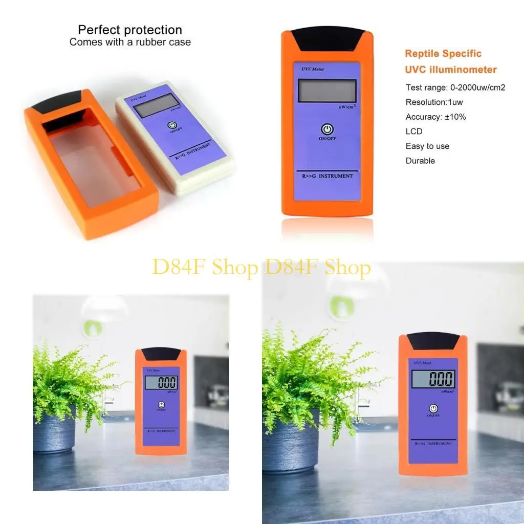 D84F Digital Illuminance Meter for Reptile UV Irradiance High UV Irradiance