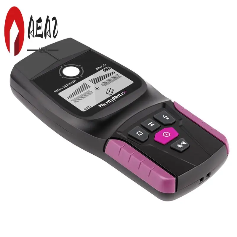 AEA2-Nicety Meter 5 In 1 Stud Metal  Wall Scanner AC Wood Finder Cable Wire Depth Tracker Plumbing Underground WS120