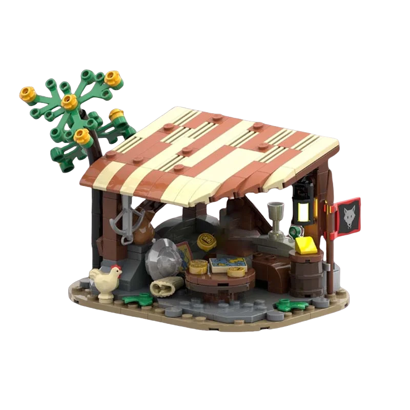 

City Street MOC Building Set with Thieves’ Hideout - 100% Compatible Bricks, Modular Tech Toy, Holiday Gift for Kids