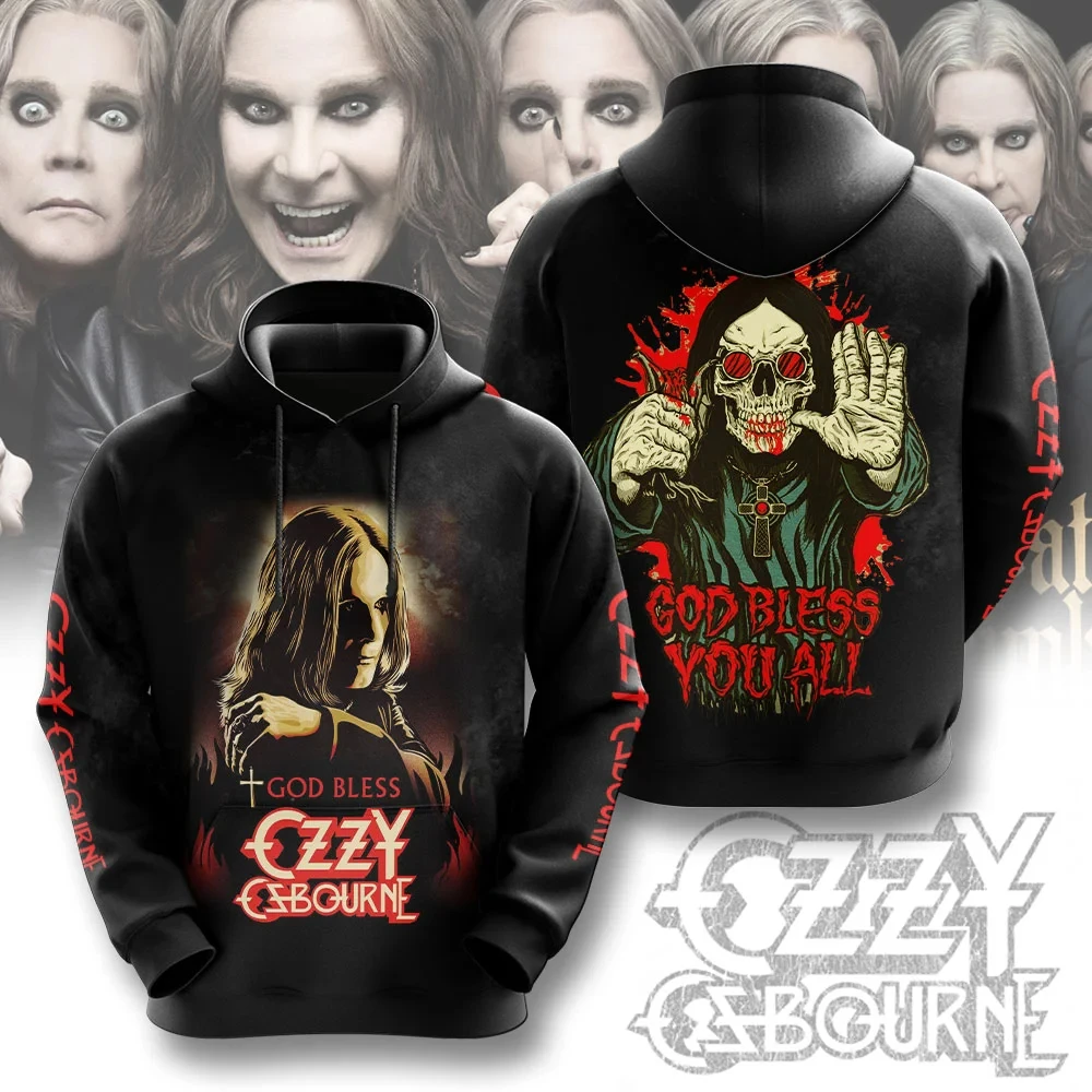 Rock Band Ozzy Osbourne 3d Print Hoodies Men Women Fashion Oversized Hoodie Sweatshirt Adult Clothing Fans Coat Mens Hoodie Y2k