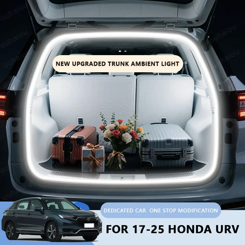 

FOR 17-25 HONDA URV trunk light modification light Atmosphere lights White warm white Rear Trunk LED Light Bar