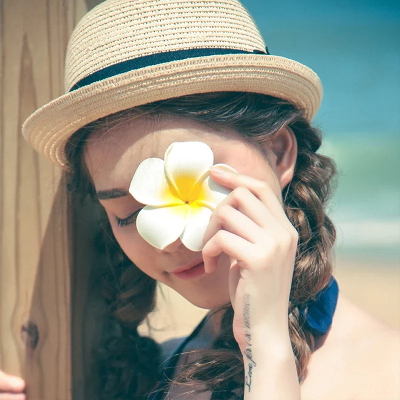 Pinces à Cheveux Colorées en Forme de Fleur Tropicale, Accessoires pour Bord de Mer Hawaïen, Tendance, à la Mode, Été