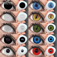 EYESHARE Cosplay Color Contact Lenses for Eyes 1Pair Halloween Lenses Blue Eye Contacts Black Lenses Yearly Anime White Eye Lens