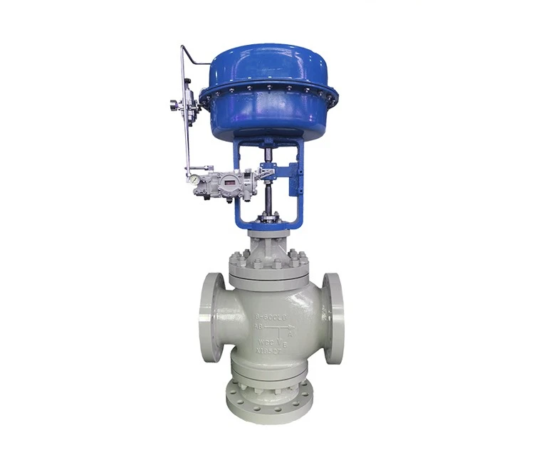 Pneumatic Control Valve Modulating Valve Pneumatic Diaphragm Three Way Regulating Valve With Positioner