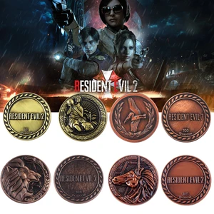 Oyun resident evil şifre çözme anahtarının madeni paralarındaki aslan heykelini anıyor rpd raccoon city'nin polis karakolu, anahtarlık kadın ve erkek takıları En iyi 10 ürün anahtarı, rei leao-no. 4