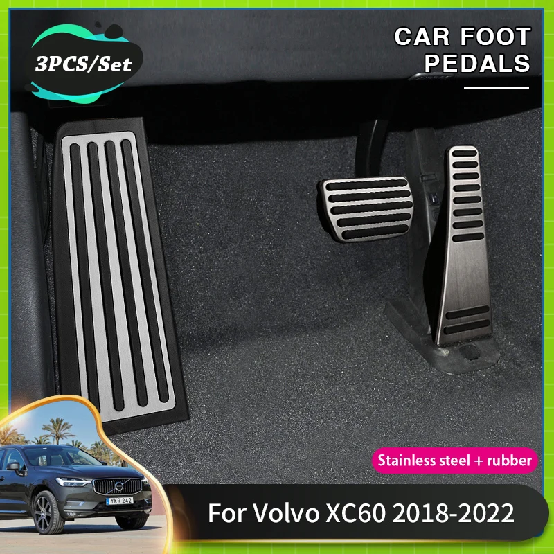 

Car Foot Pedal For Volvo XC60 Acessories 2022 ~ 2018 Car Non Slip Accelerator Gas Brake Foot Rest Pedal Covers Auto Acessories