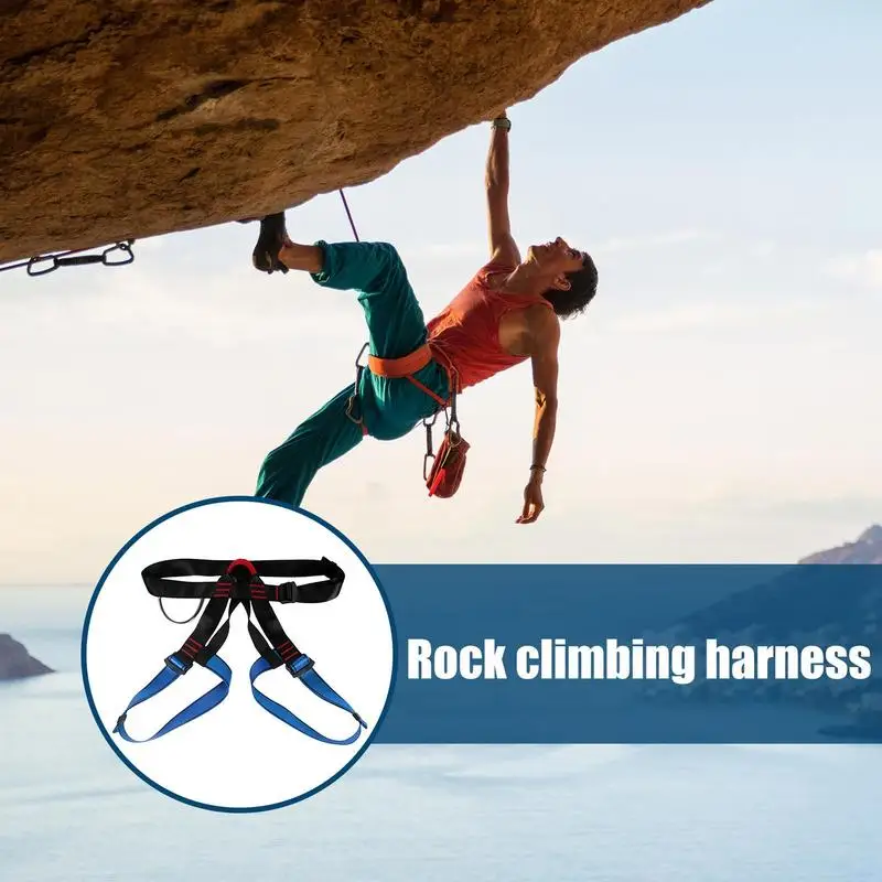 Ремни безопасности для скалолазания, ремни безопасности для половины тела, утолщенные полиэстеровые лямки для скалолазания на дереве, для мужчин и женщин, удобное уличное снаряжение