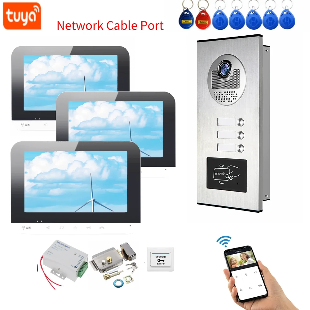 

Tuya Video Intercom For Home WIFI Building Video Doorbell For Apartment Video Doorphone Call 2/3 Floors WIFI Door Bell