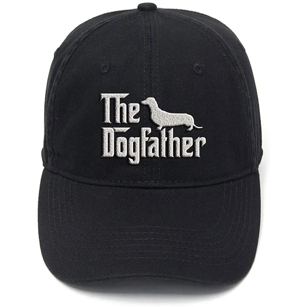 

Lyprerazy The Dogfather Washed Cotton Adjustable Men Women Unisex Hip Hop Cool Flock Printing Baseball Cap