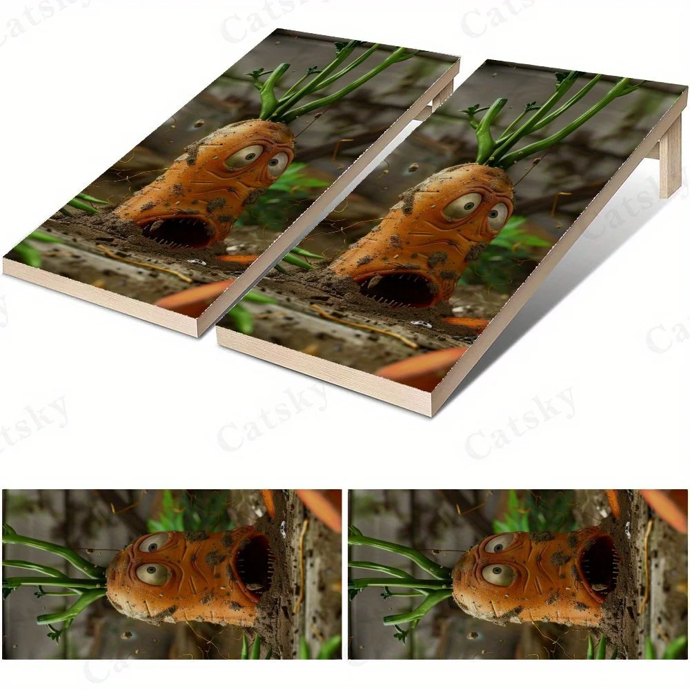 

Panicked Carrot Funny Vegetable Art Sticker,High Value! 2D Flat Vinyl Sandboard Decals - Budget-Friendly and High Value, Bubble-