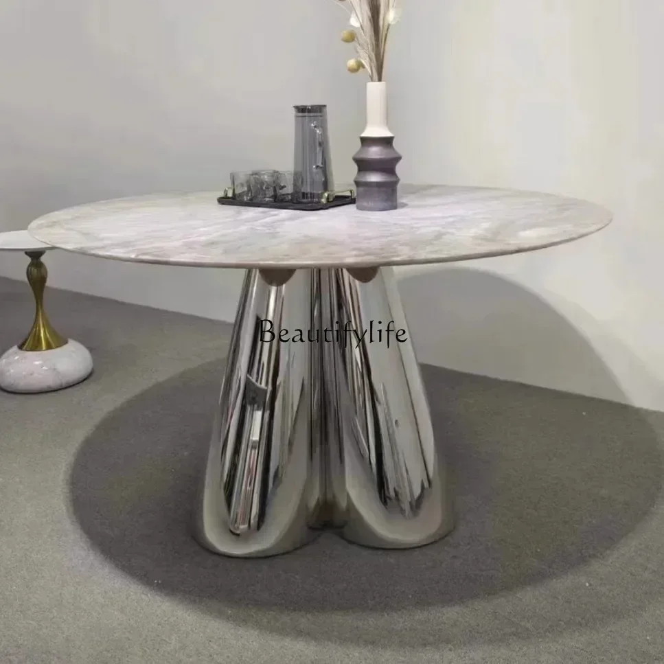 Stainless Steel Table Support Stone Plate Long Table Marble Table Leg Shelf