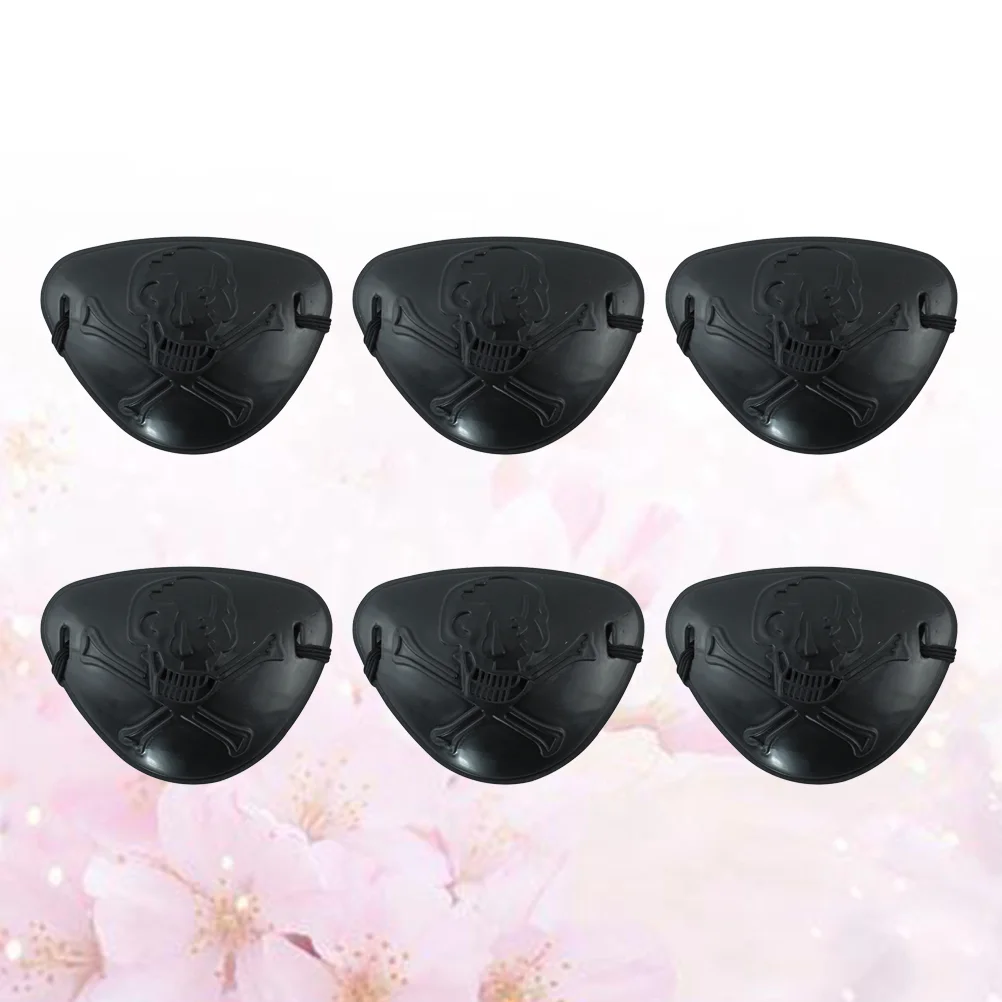 

6pcs Bone Pattern Eye Patch Pirate Printing Eye Patch for Halloween Festival Party Cosplay Eye Patch