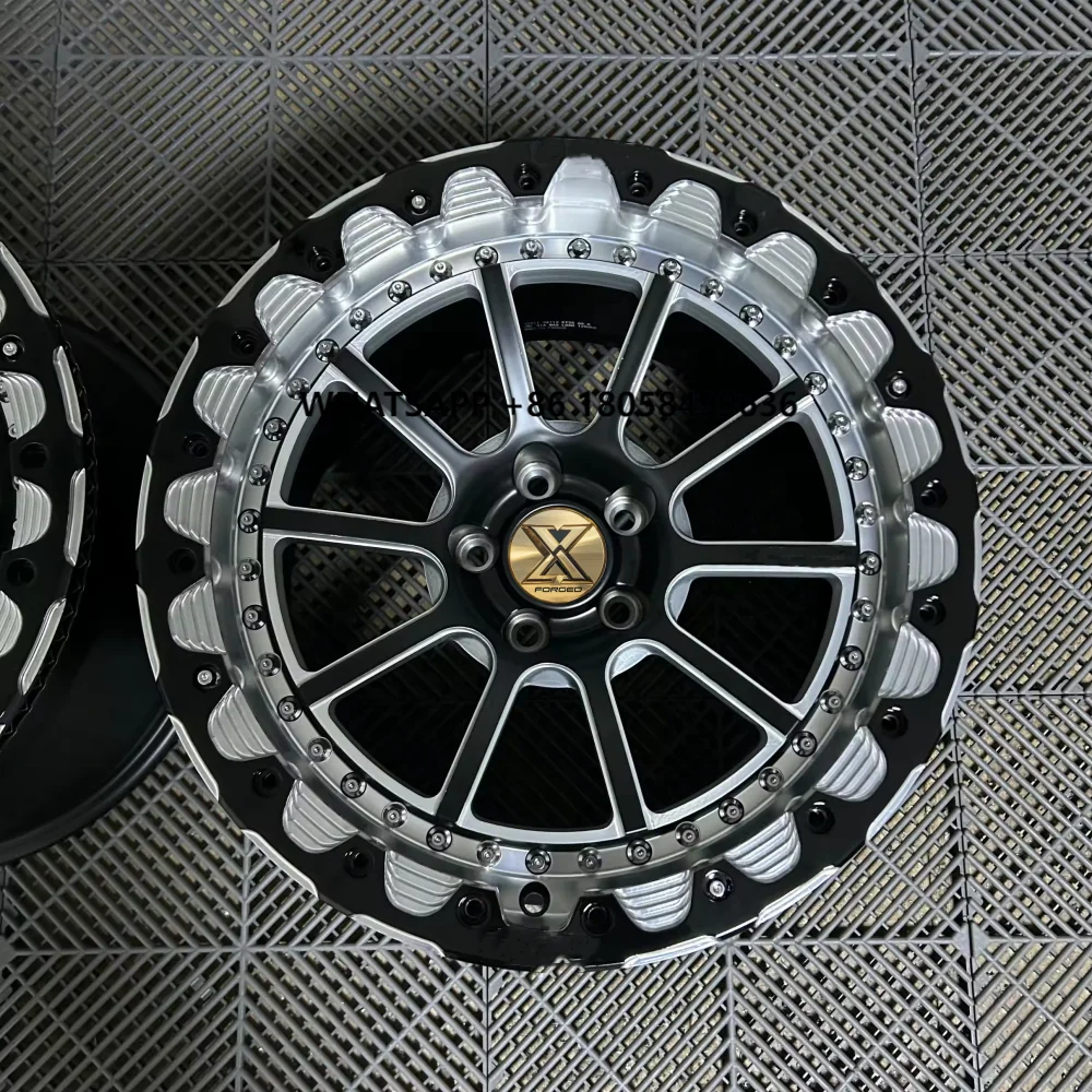 

XJ CNC Custom Double Beadlock Off-Road 5x130 15x10 5 Holes Drag Race Drag Pack Trackhawk Aluminum Alloy Forged Wheels Rims