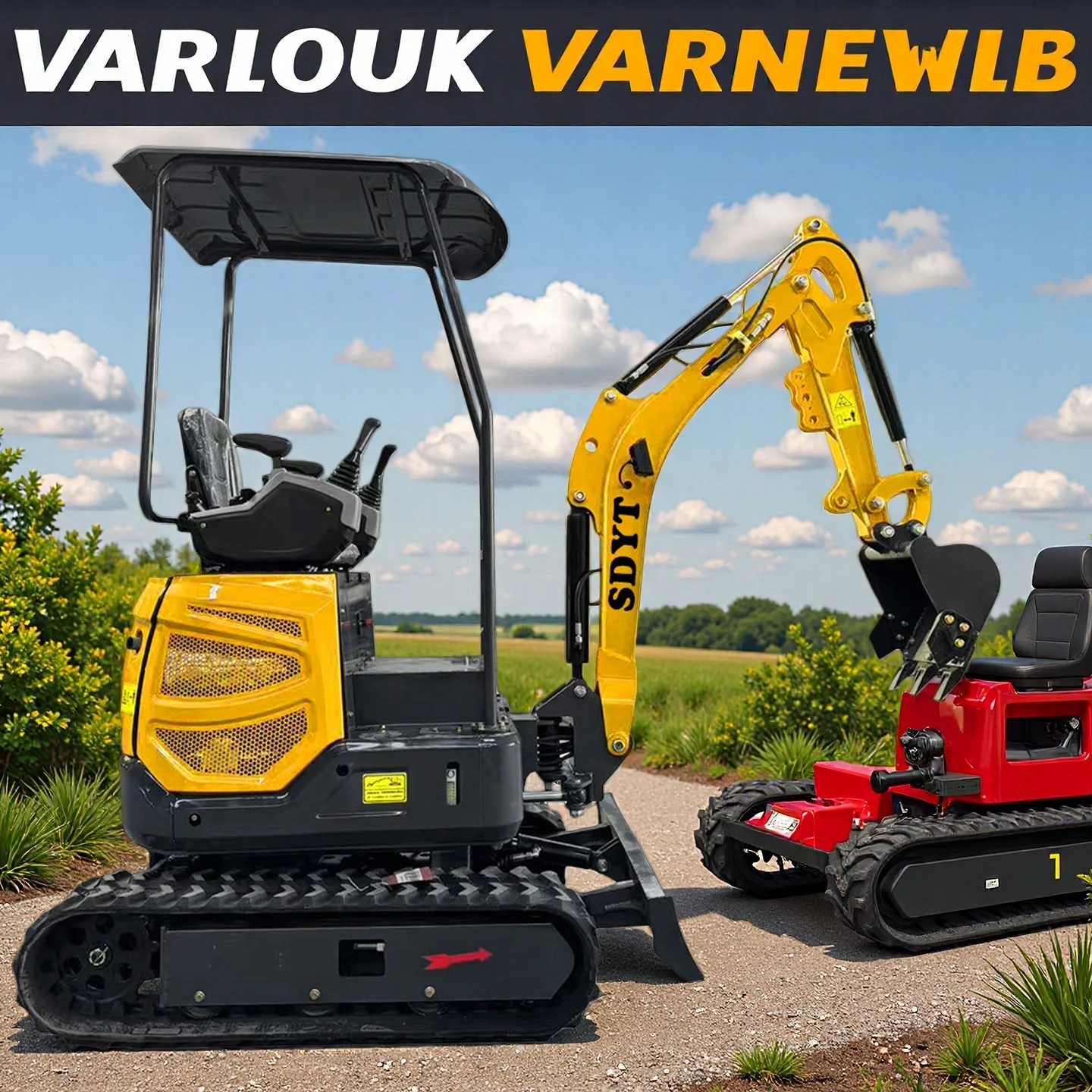 حفار صغير 2.0 طن حفار ديزل زاحف مدمج - متعدد الوظائف لحديقة المنزل وحفر المزرعة والخندق المخصصة