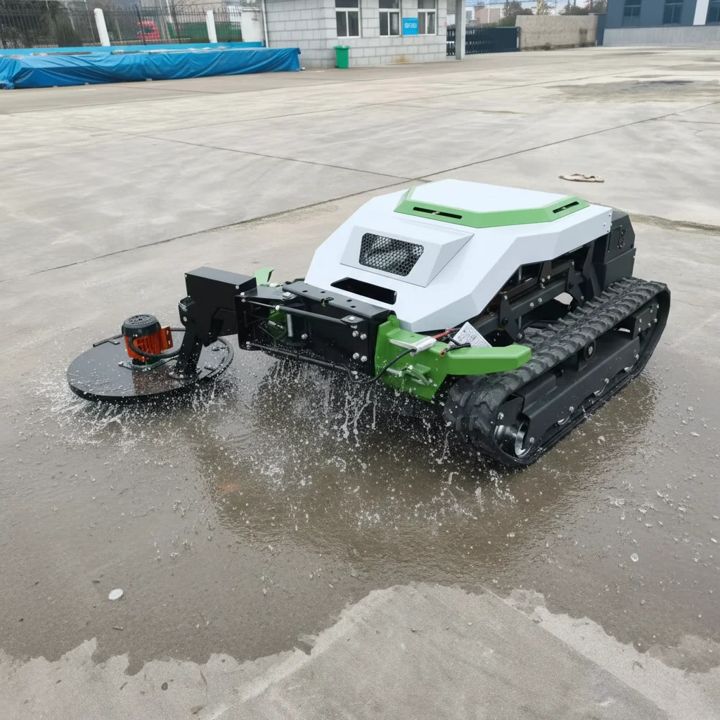 

Cordless RC Crawler Mower Self Propelled Mower with Adjustable Cutting Height