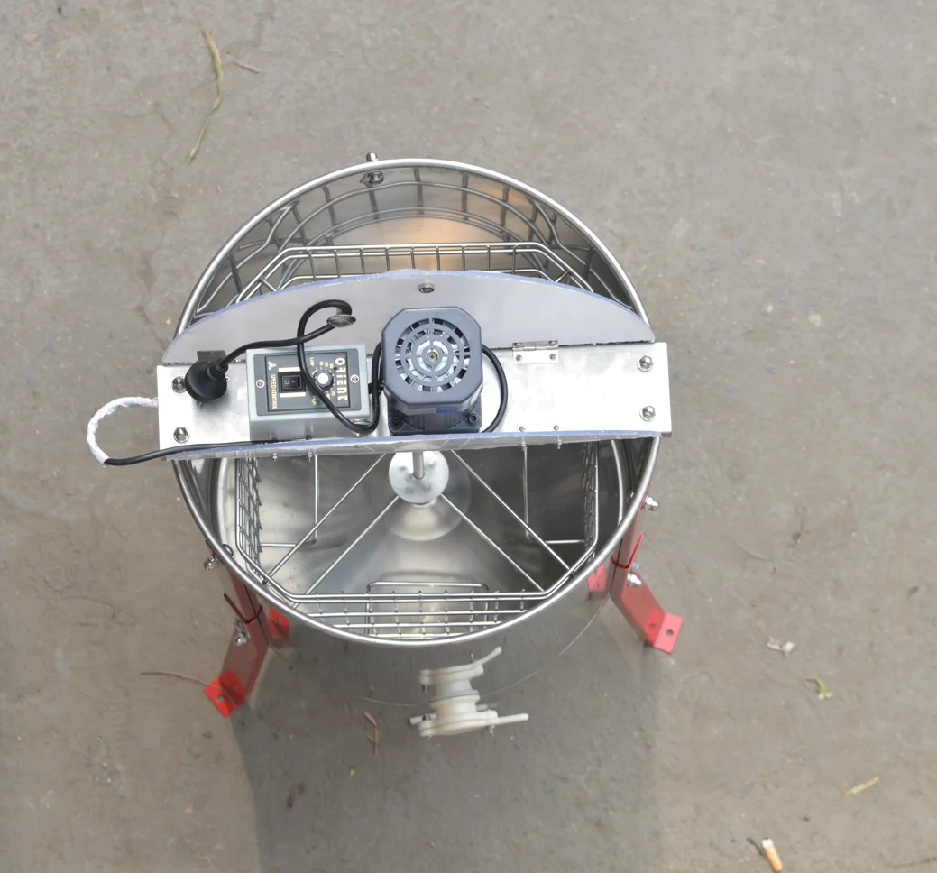 Electric Beekeeping Honey Extractor Machine 4 Frames Honey Separator Spinner Centrifuge Motor Core New Condition