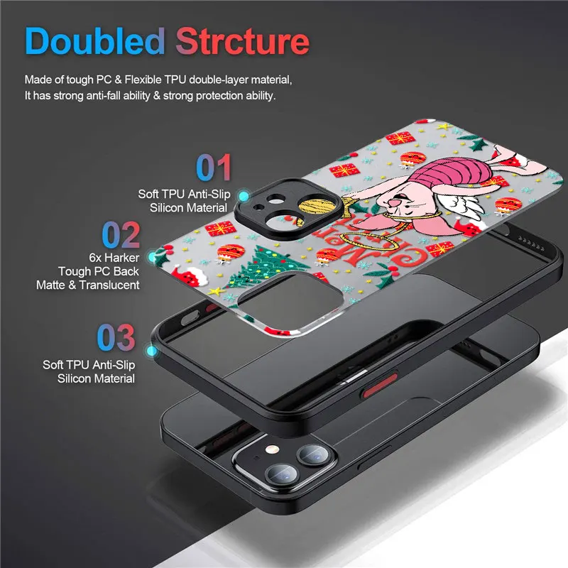 Coque de téléphone de noël pour iPhone 14 15 16 17 Pro tigrou porcelet Winnie, étui pour iPhone 17 Air 11 13 Pro Max 12 16e 16 Plus Funda