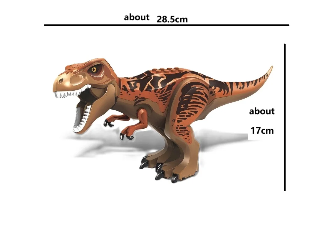 Jurassic World Dinosaur Building Blocks Toys Large Tyrannosaurus Rex Giganotosaurus Spinosaurus Figures Educational Gift - view 6